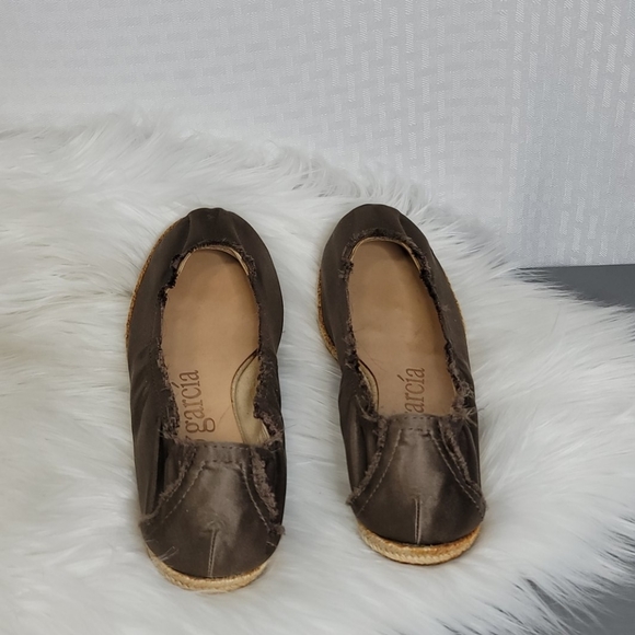 Pedro Garcia Ibiza satin espadrille flats sz 38.5 Excellent Cond - Picture 4 of 11